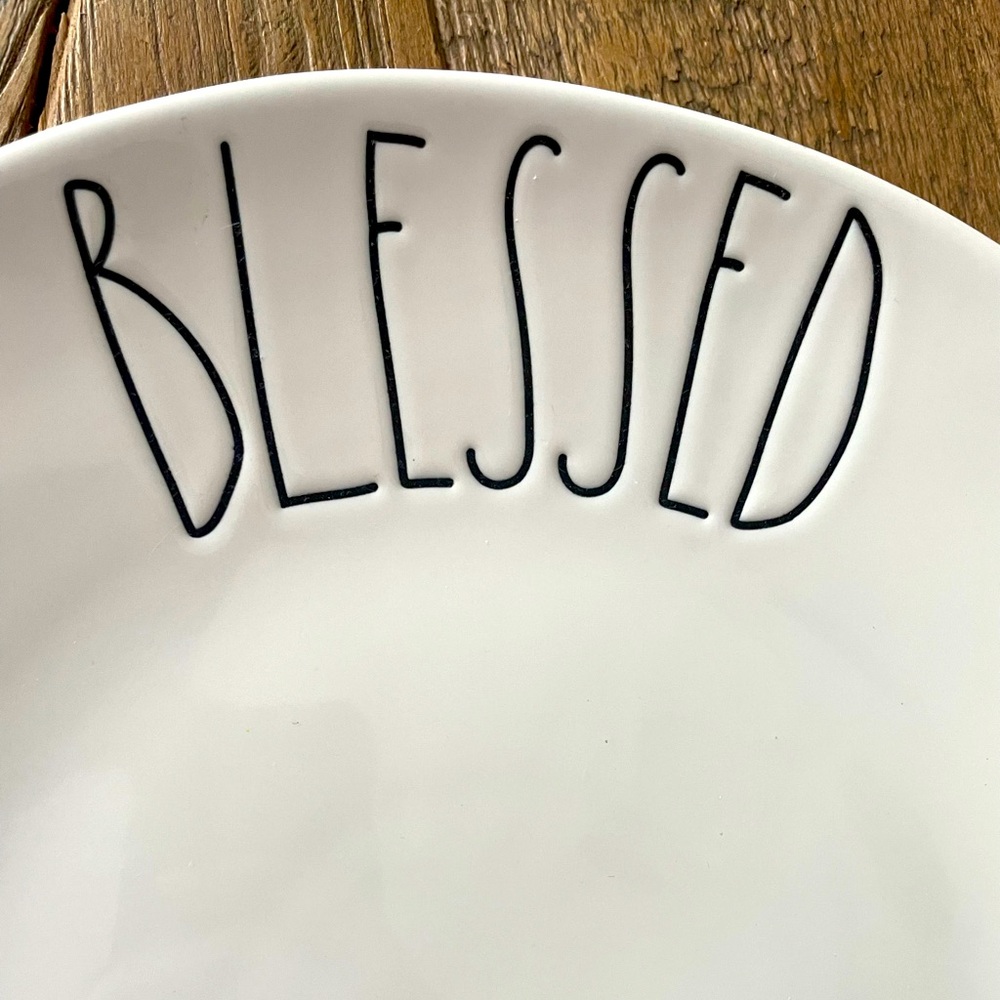 Rae Dunn White Ceramic Plate In Excellent Condition Never Used